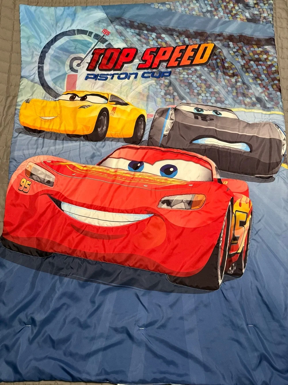 Disney Cars Top Speed Piston Cup Toddler Lightweight Microfiber Blanket 42 x 56